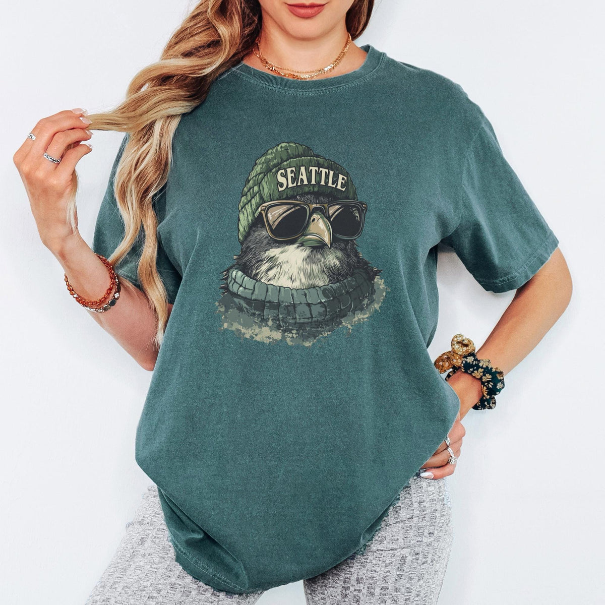 Seattle Football Fun Shirt, Mascot Graphic Tee, Comfort Colors® Unisex Sports T Shirt