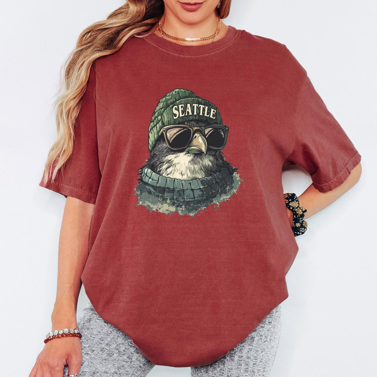 Seattle Football Fun Shirt, Mascot Graphic Tee, Comfort Colors® Unisex Sports T Shirt