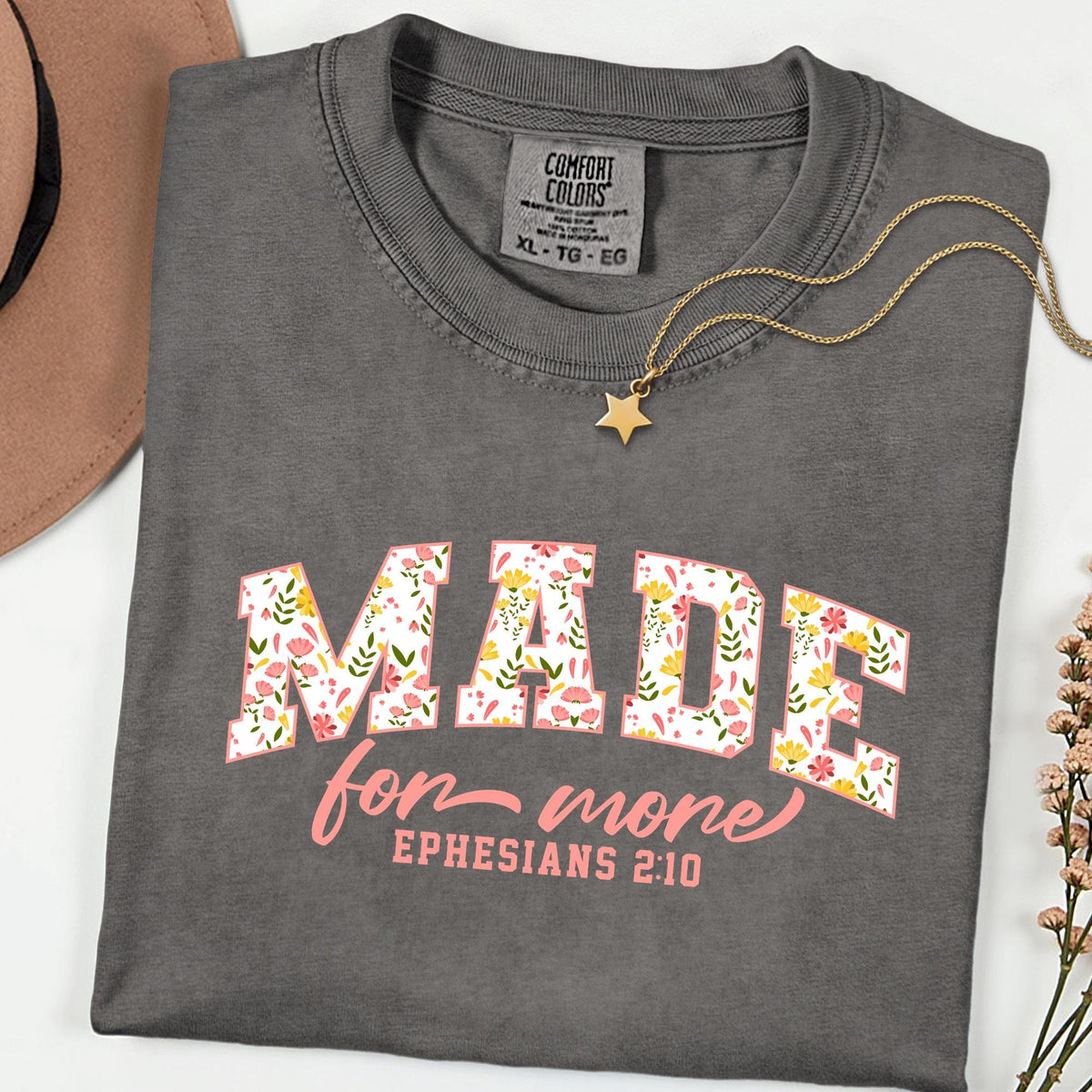 Comfort Colors® Bible Verse Shirt, Love and Grace Christian Tee, Inspirational Jesus Church Top, Faith Based Clothing Gift