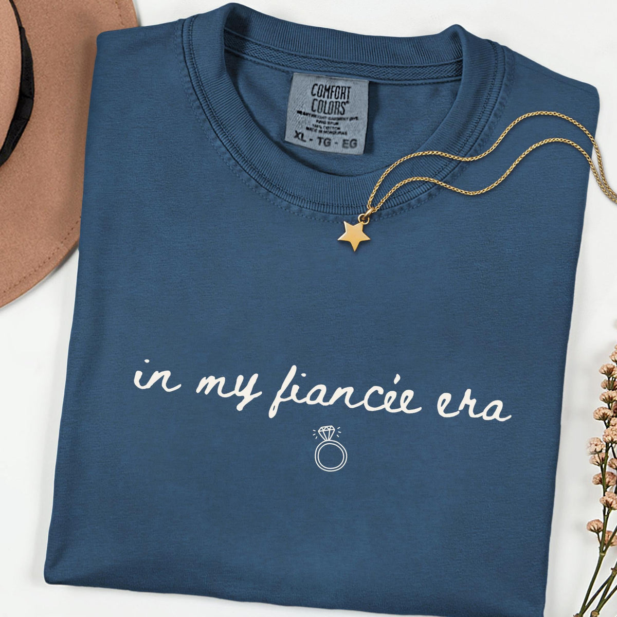 Comfort Colors® Fiancée Era Shirt, In My Engaged Era Tee, Future Mrs Minimal Shirt, Engagement Gift for Bride, Bridal Shower Outfit