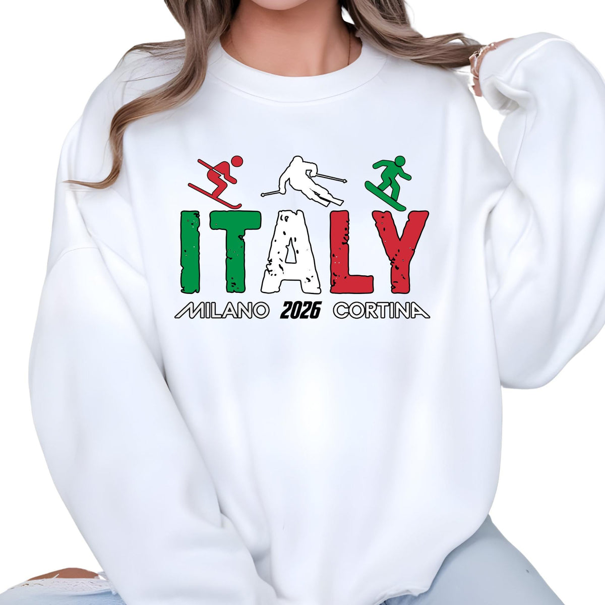 Italy Winter Sports Skiing Snowboarding Skating T-Shirt