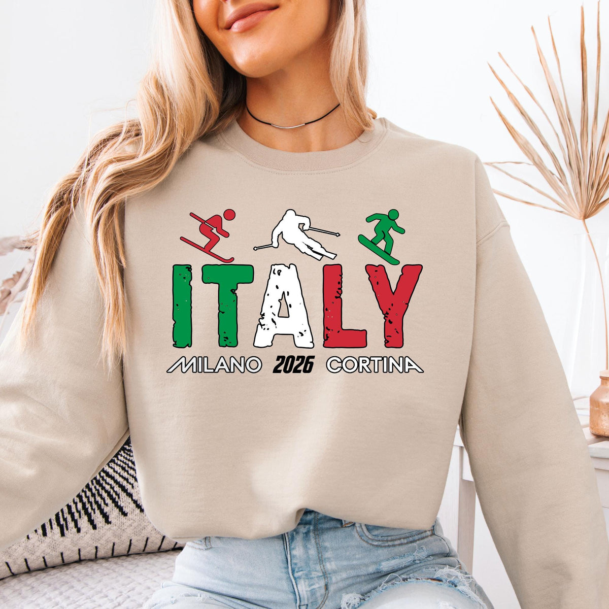 Italy Winter Sports Skiing Snowboarding Skating T-Shirt