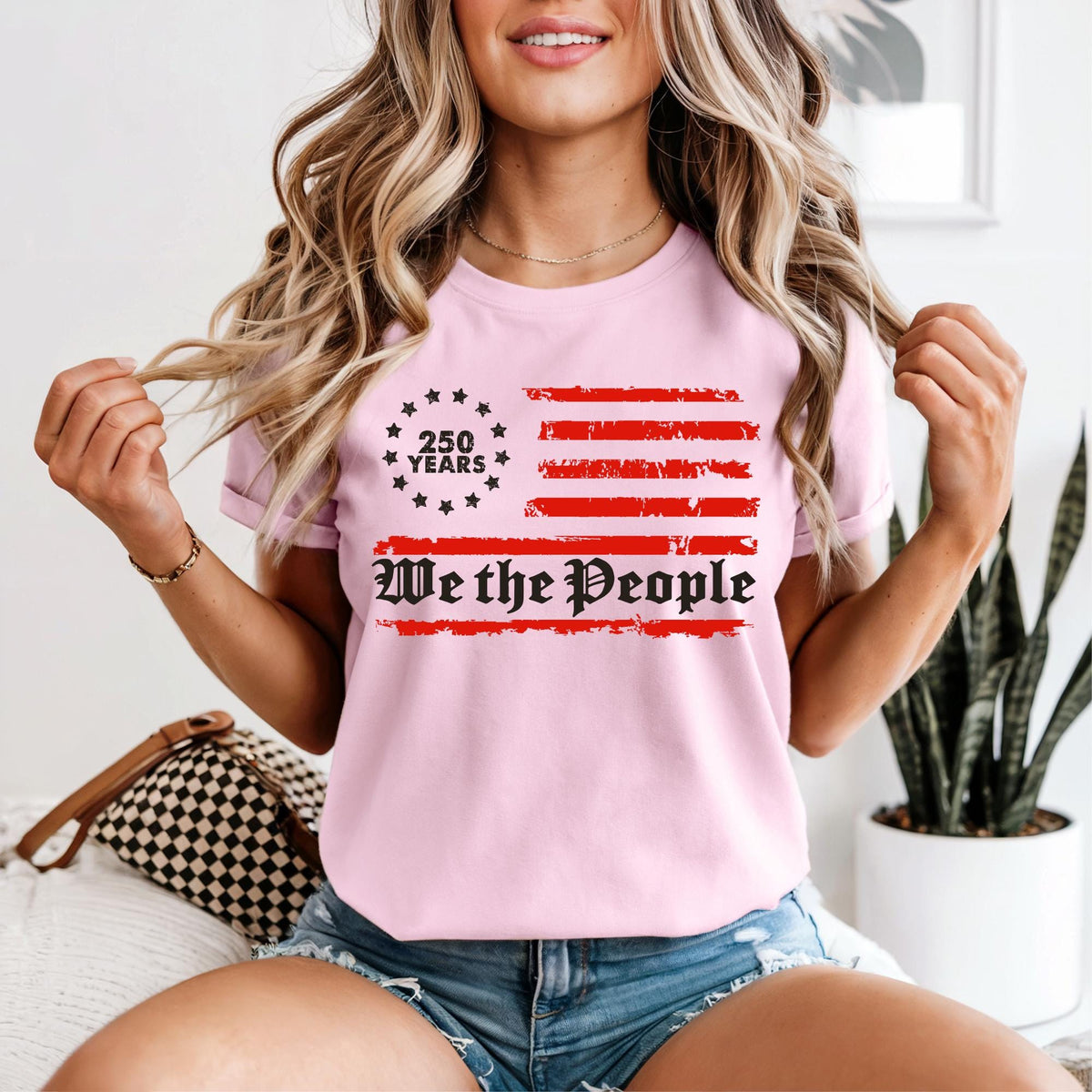 We The People 250 Years Patriotic Comfort Color®  T Shirt, Vintage USA Flag Unisex Tee, Constitutional Freedom Shirt