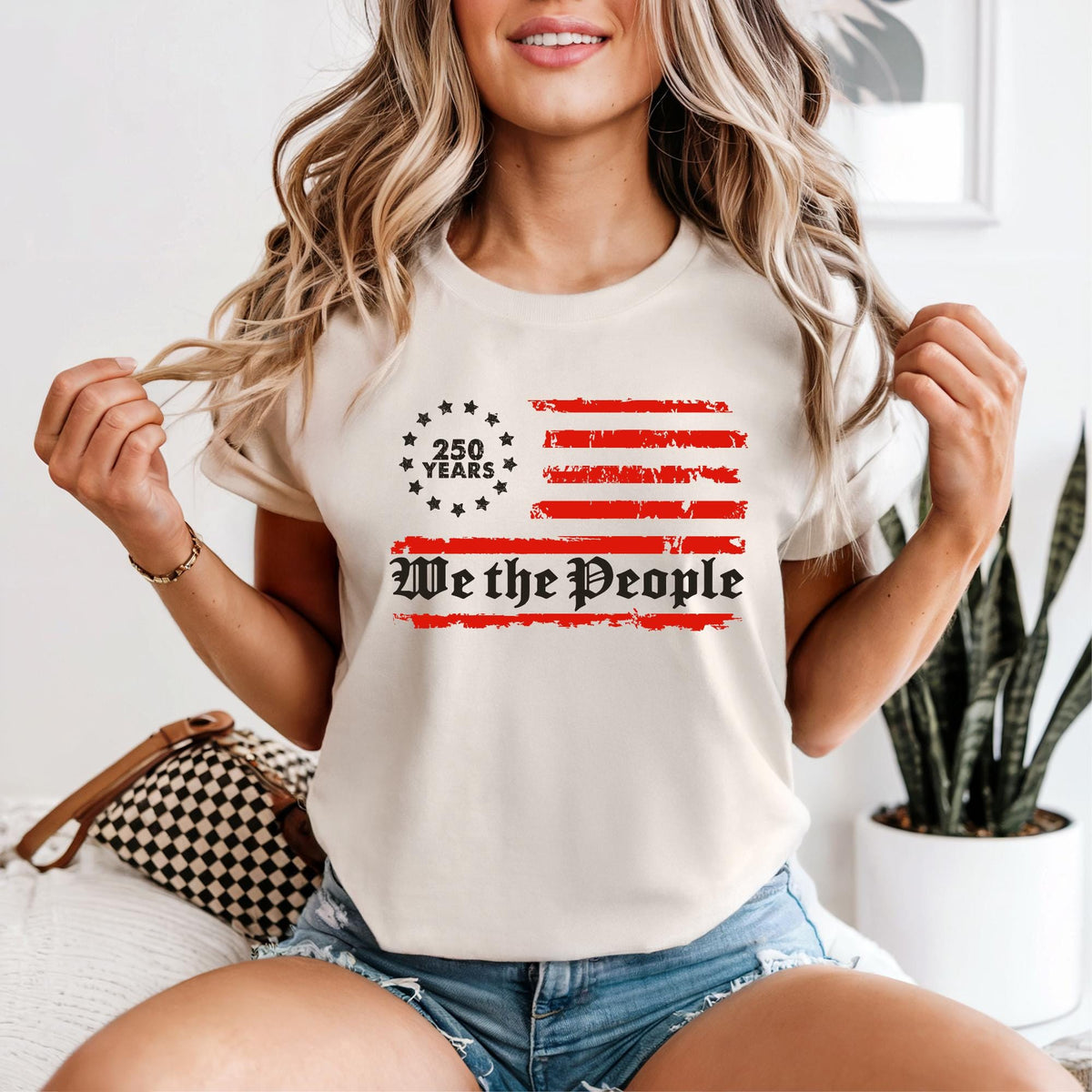 We The People 250 Years Patriotic Comfort Color®  T Shirt, Vintage USA Flag Unisex Tee, Constitutional Freedom Shirt