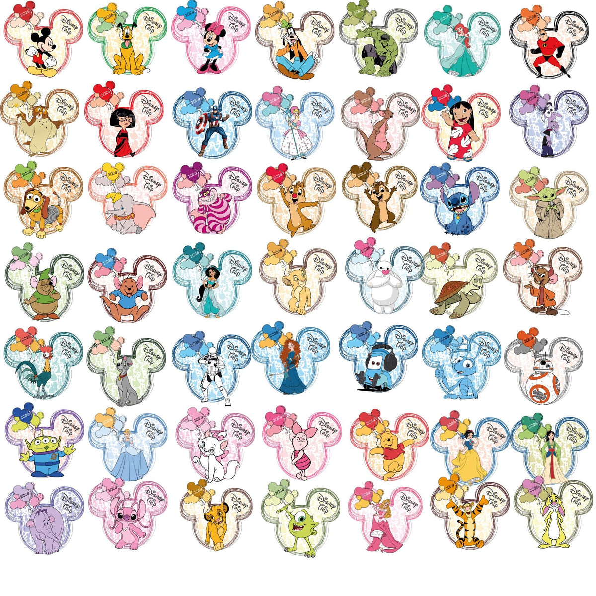 Custom Disney All Characters Shirts, Disney Family Shirt, Disneyworld Shirts, Disneyland Characters Shirt,