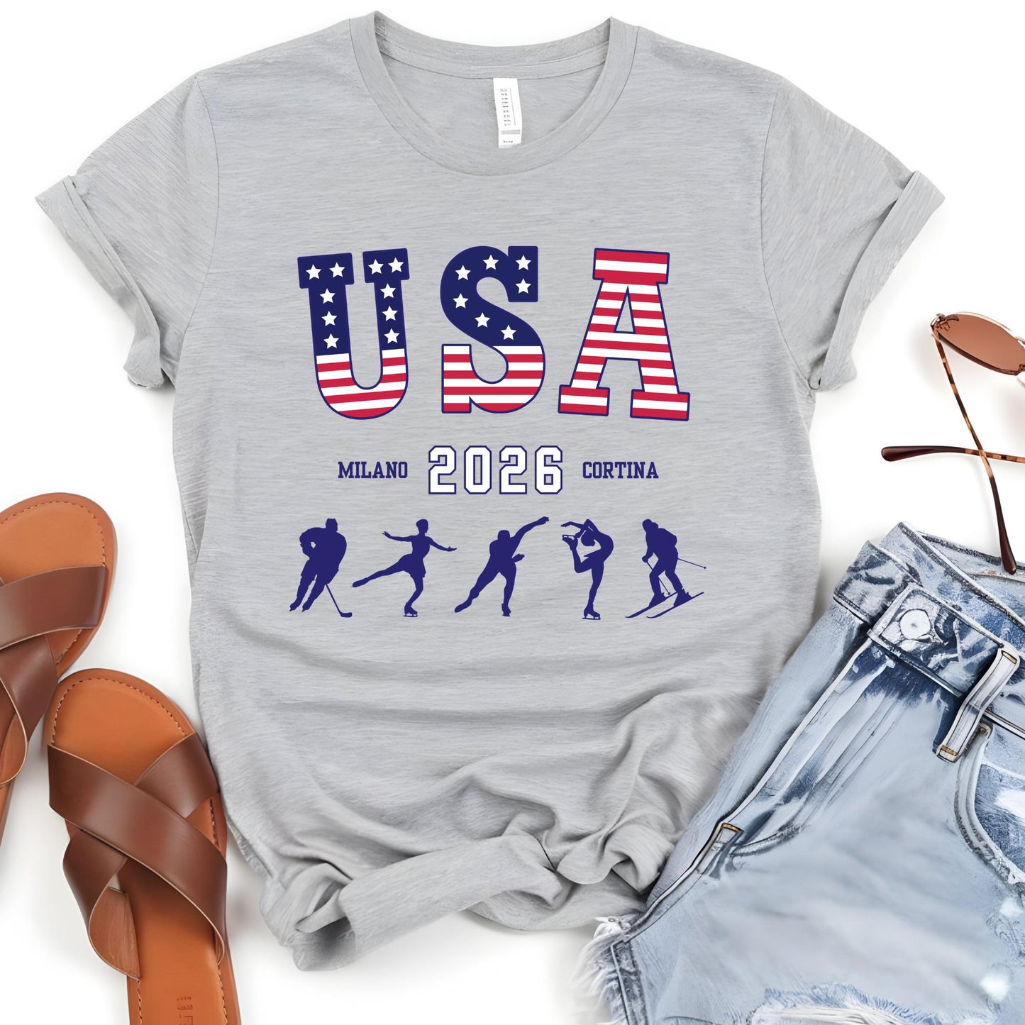 USA Milano Cortina 2026 Shirt, Winter Game Shirts, USA Support Tee