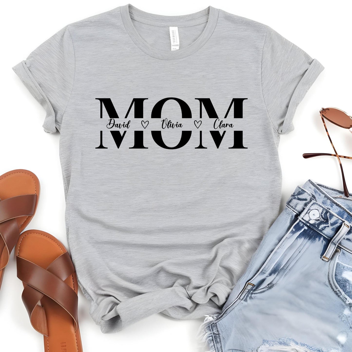 Personalized Mom Shirt, Mother's Day Gift, Custom Name Shirt, Children Name Mom Shirts