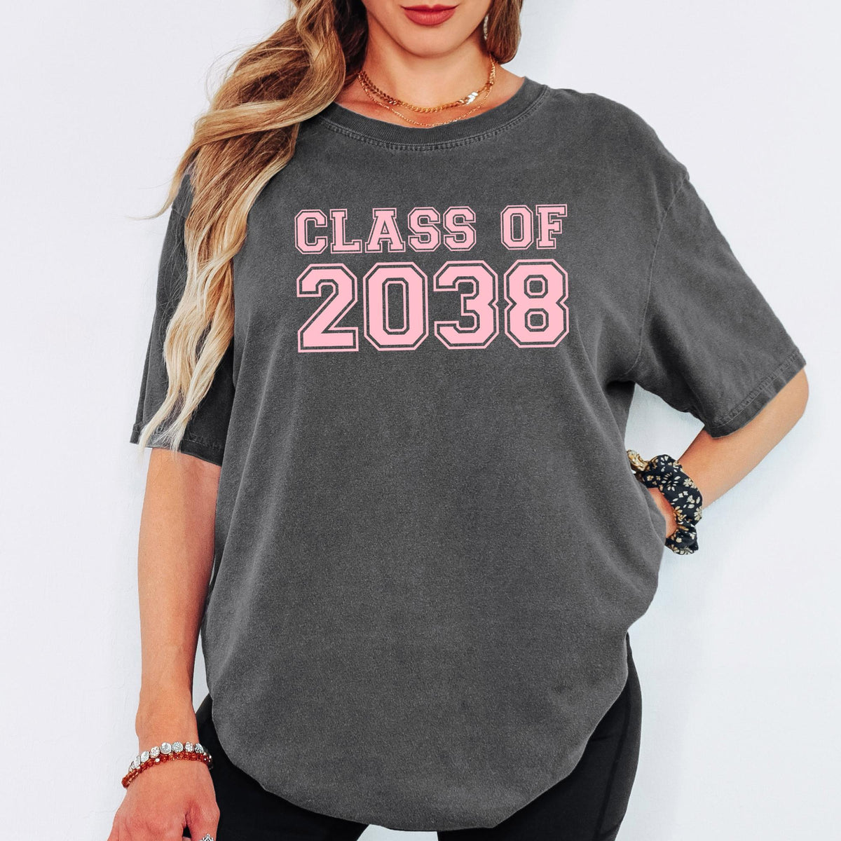 Class of 2038 Comfort Colors® Tee, First Day Kindergarten Shirt, Grow With Me Graduation Memory Gift, Kids School Keepsake Top