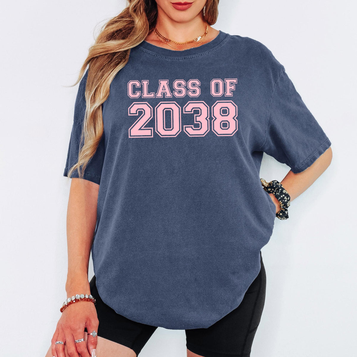 Class of 2038 Comfort Colors® Tee, First Day Kindergarten Shirt, Grow With Me Graduation Memory Gift, Kids School Keepsake Top