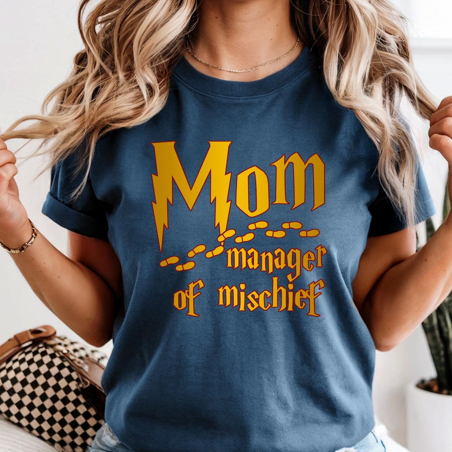Manager of Mischief Comfort Colors® Funny Mom Shirt, Wizard Mom Tee Mothers Day Gift