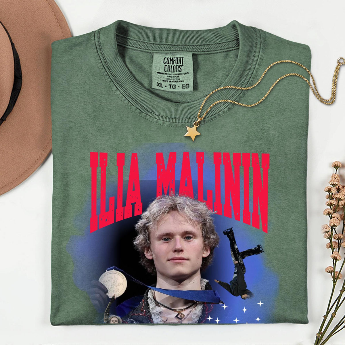 Comfort Colors® Ilia Malinin Shirt – Quad Jump Legend Ice Skating Fan Tee
