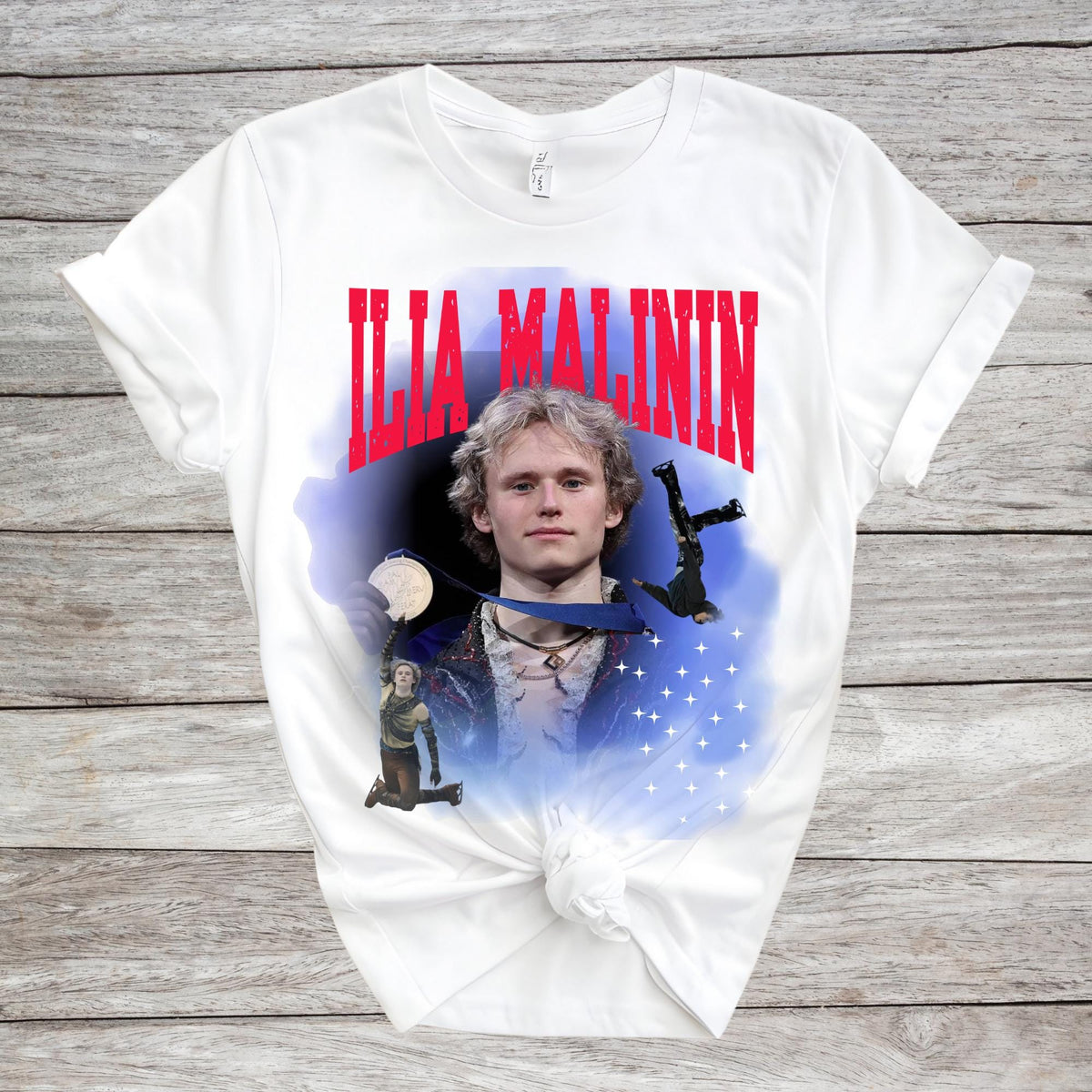 Ilia Malinin Figure Skating Graphic Tee, Ice Skating Fan Apparel