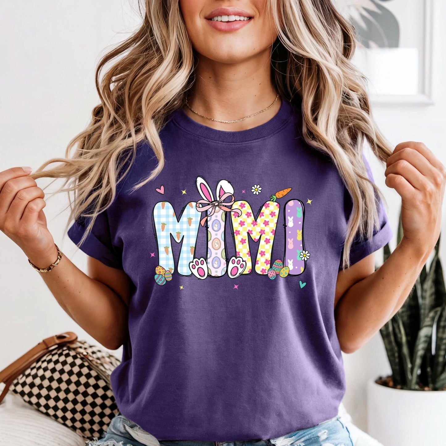 Comfort Colors® Family Easter Tee, Gigi Nana Mama Mimi Easter Shirt, Spring Holiday Shirt, Easter Bunny Gift