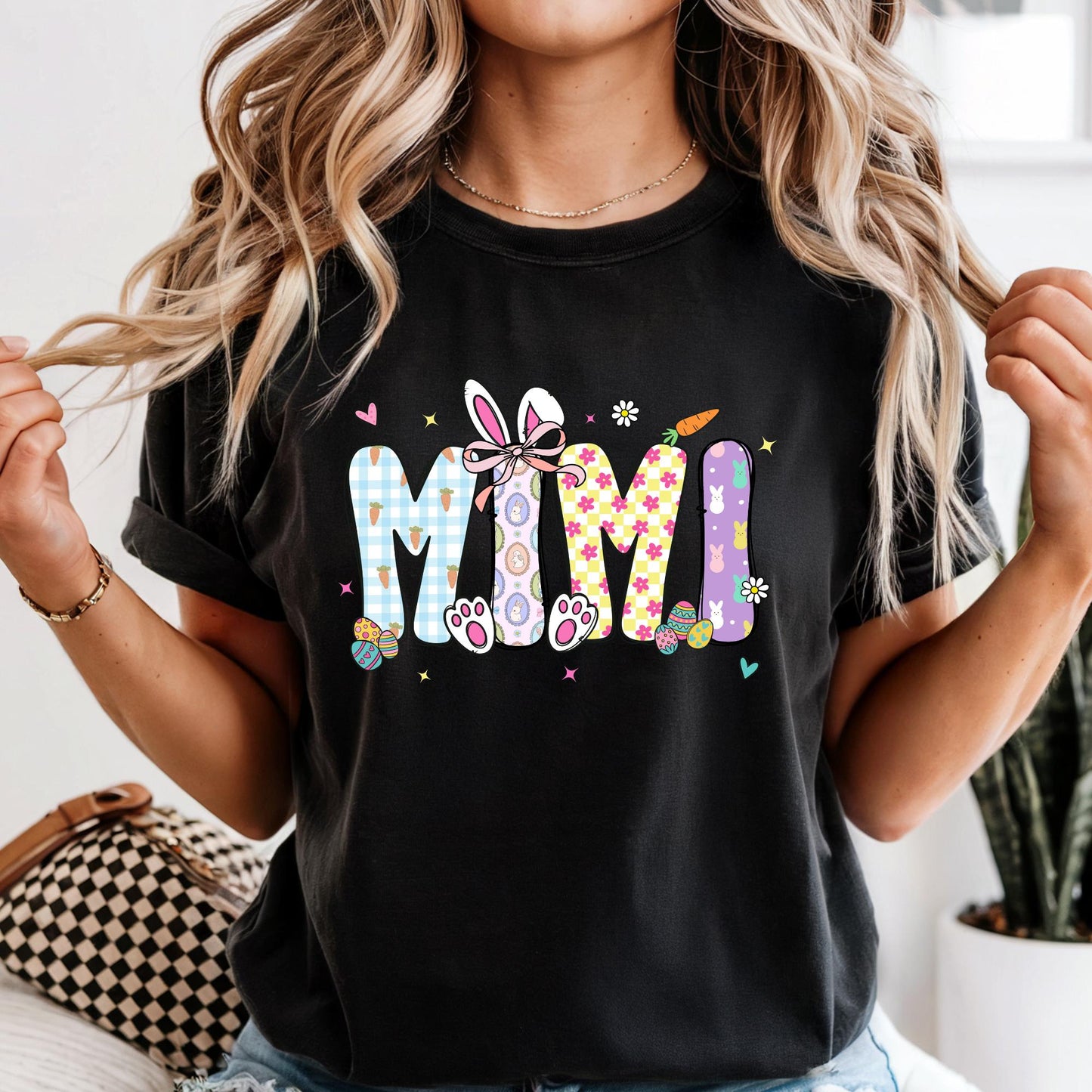 Comfort Colors® Family Easter Tee, Gigi Nana Mama Mimi Easter Shirt, Spring Holiday Shirt, Easter Bunny Gift