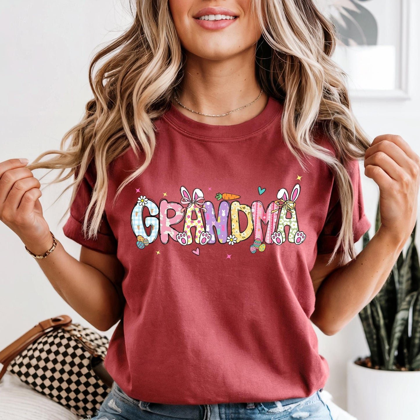 Comfort Colors® Family Easter Tee, Gigi Nana Mama Mimi Easter Shirt, Spring Holiday Shirt, Easter Bunny Gift