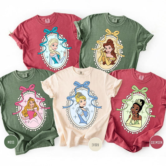 Vintage Disney Cinderella Snow White Ariel Belle Rapunzel Comfort Colors® Shirt, Girl Disney Trip Tee, Disney Princess Shirts, Magic Kingdom