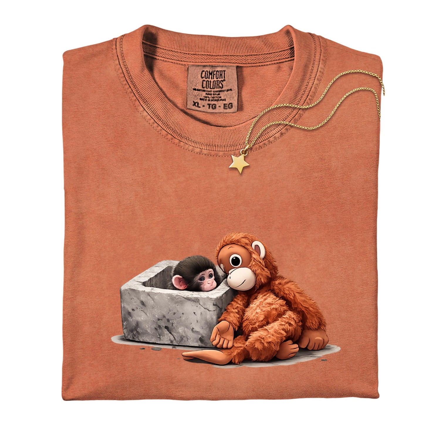 Comfort Colors® Viral Punch Monkey Shirt Lonely Hiding Plush Toy Tee