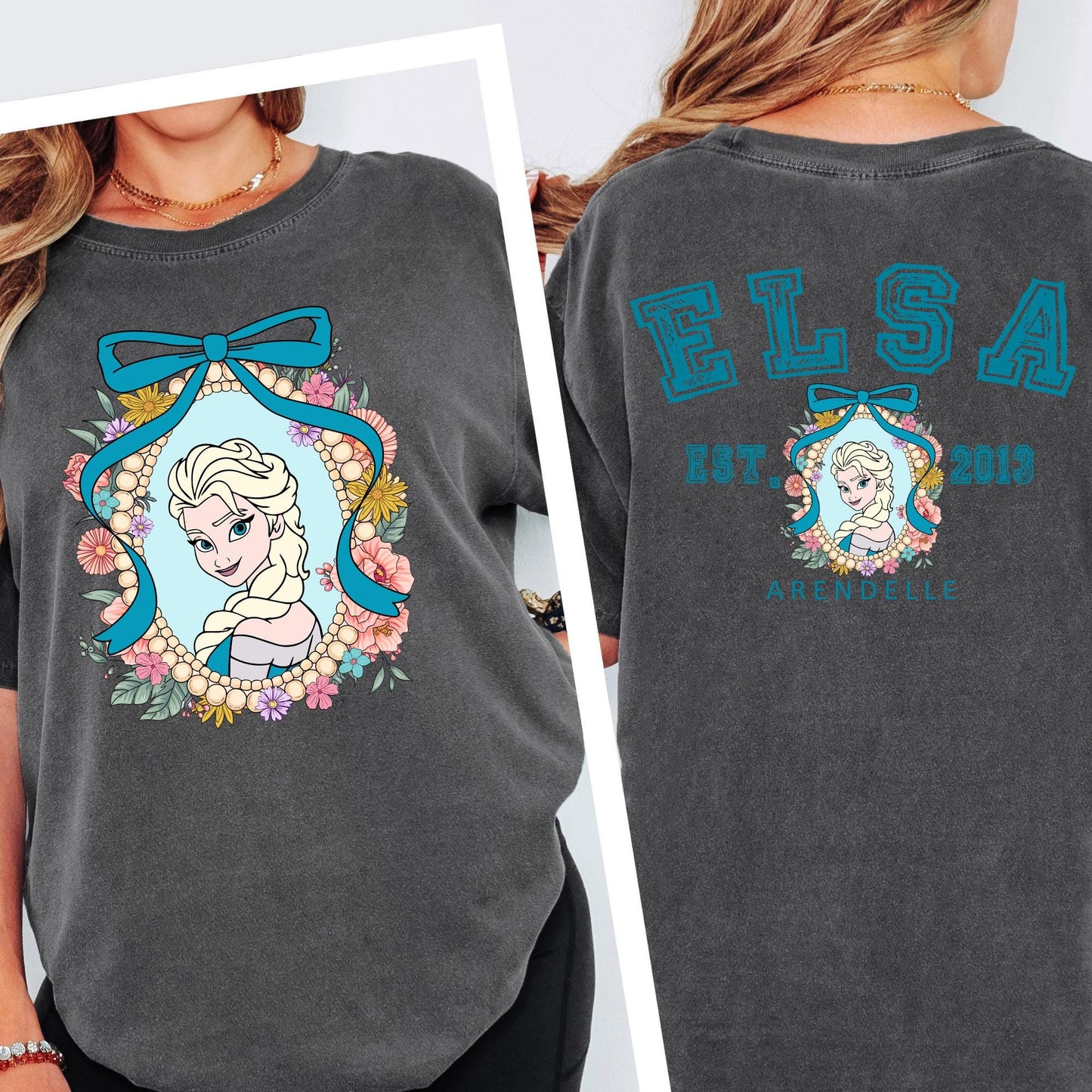 Comfort Colors® Disney Princess Shirts, Front Back Matching Group Disney Shirts, Aurora Shirt, Elsa Shirt, Ariel Shirt, Cinderella Shirt