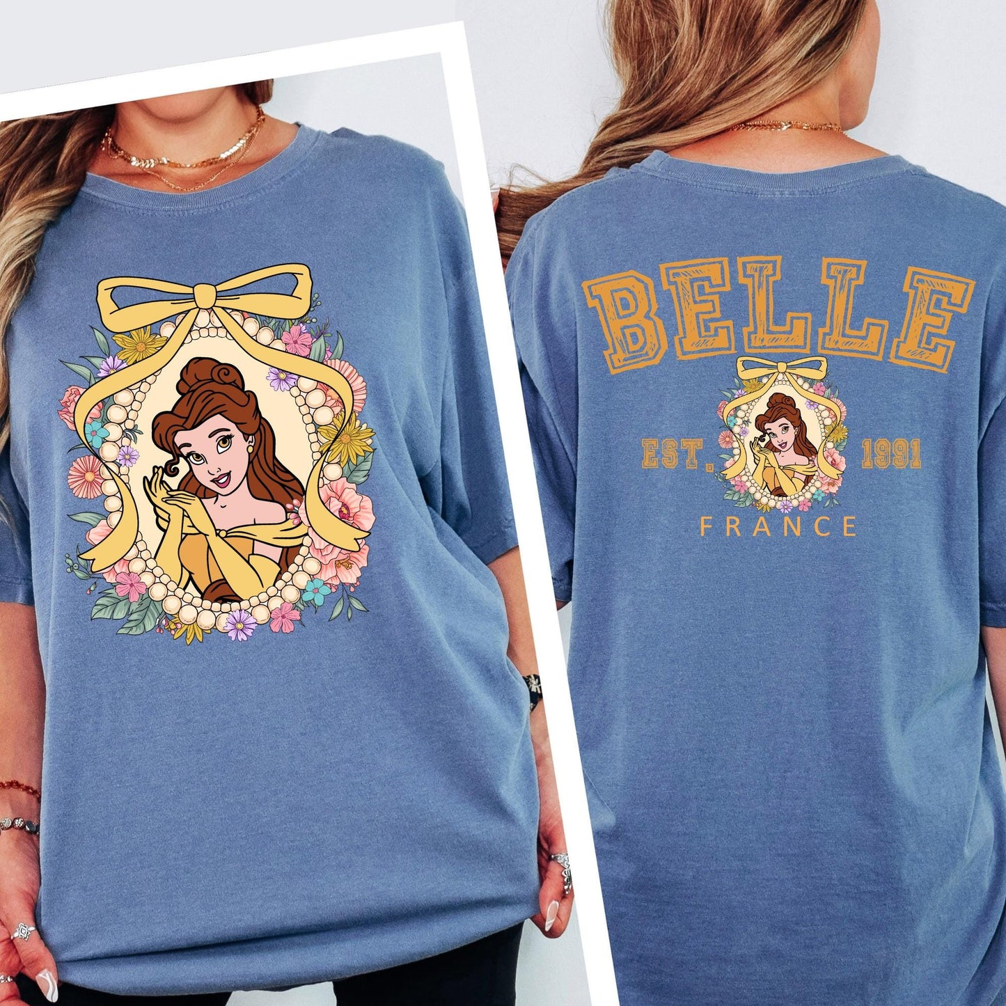 Comfort Colors® Disney Princess Shirts, Front Back Matching Group Disney Shirts, Aurora Shirt, Elsa Shirt, Ariel Shirt, Cinderella Shirt