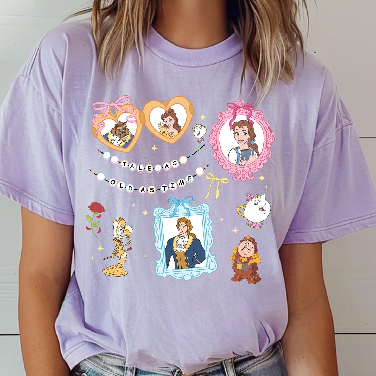 Coquette Bows Disney Princess Shirt, Disney Princess Belle Shirt,Comfort Colors Shirt,Princess Character Shirt,Princess Tee,Disneyland Shirt