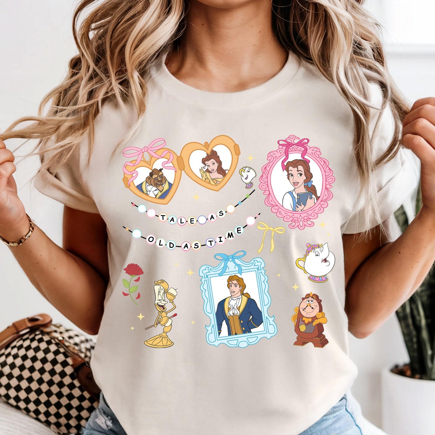 Coquette Bows Disney Princess Shirt, Disney Princess Belle Shirt,Comfort Colors Shirt,Princess Character Shirt,Princess Tee,Disneyland Shirt