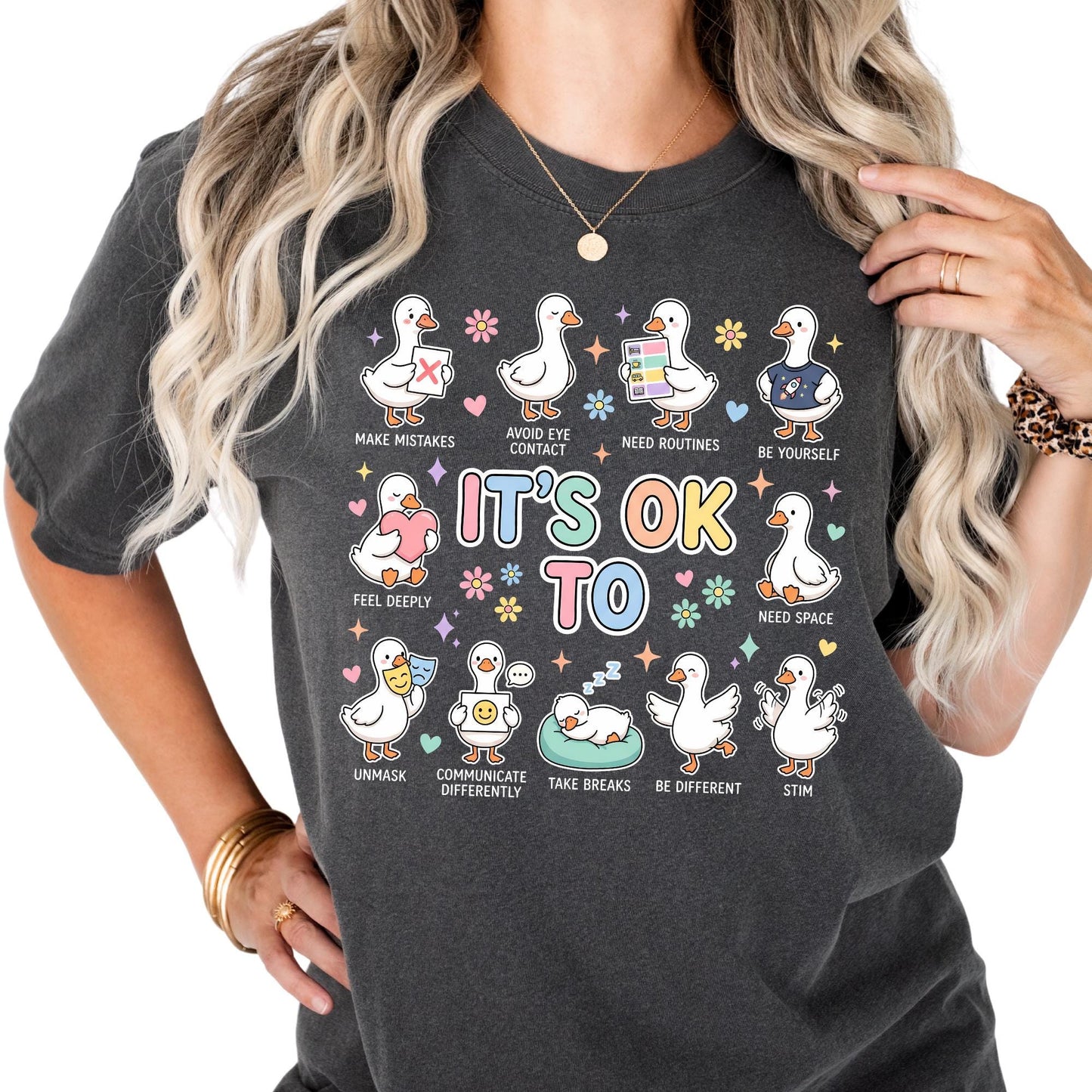 Comfort Colors® It's Okay to Silly Goose Shirt, Gift for Autism Teacher Shirt, Inclusion Shirts, Sped Team Silly Goose Tee