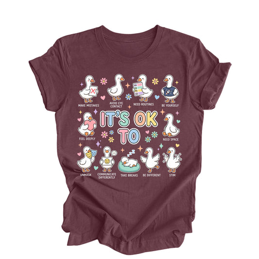 It's Okay to Silly Goose Shirt, Gift for Autism Teacher Shirts, Special Education Autism
