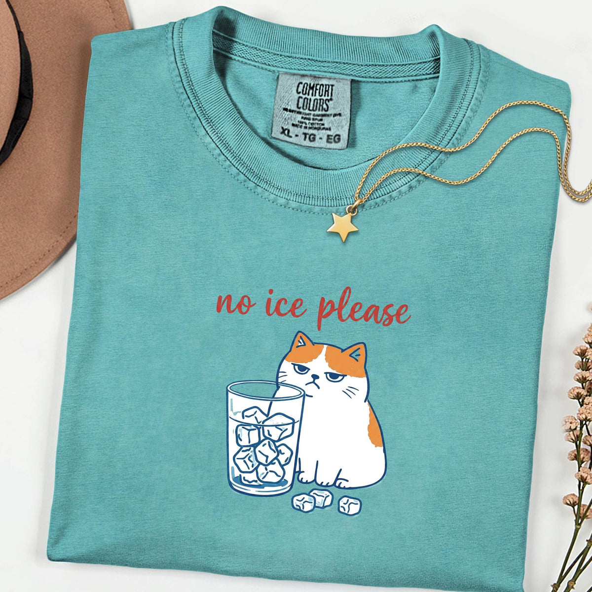 Comfort Colors® No ICE Cat Shirt, Pro Immigration Graphic Tee, Social Justice Feminist Protest Top, Unisex Statement Shirt
