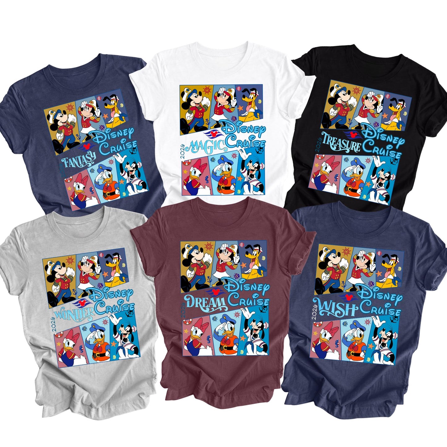 Disney Cruise 2026 Shirt, Disney Shirt, Disney Cruise Line Matching – Adventure, Magic, Wonder, Dream, Fantasy, Wish, Treasure, Destiny