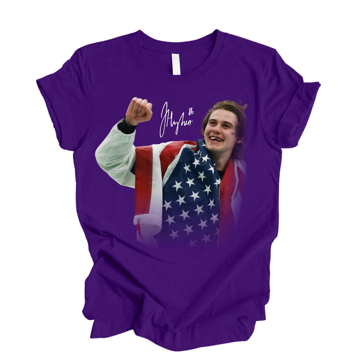 USA Hockey Shirt Jack Hughes Fan Shirts Patriotic Tee American Hockey Pride Gift