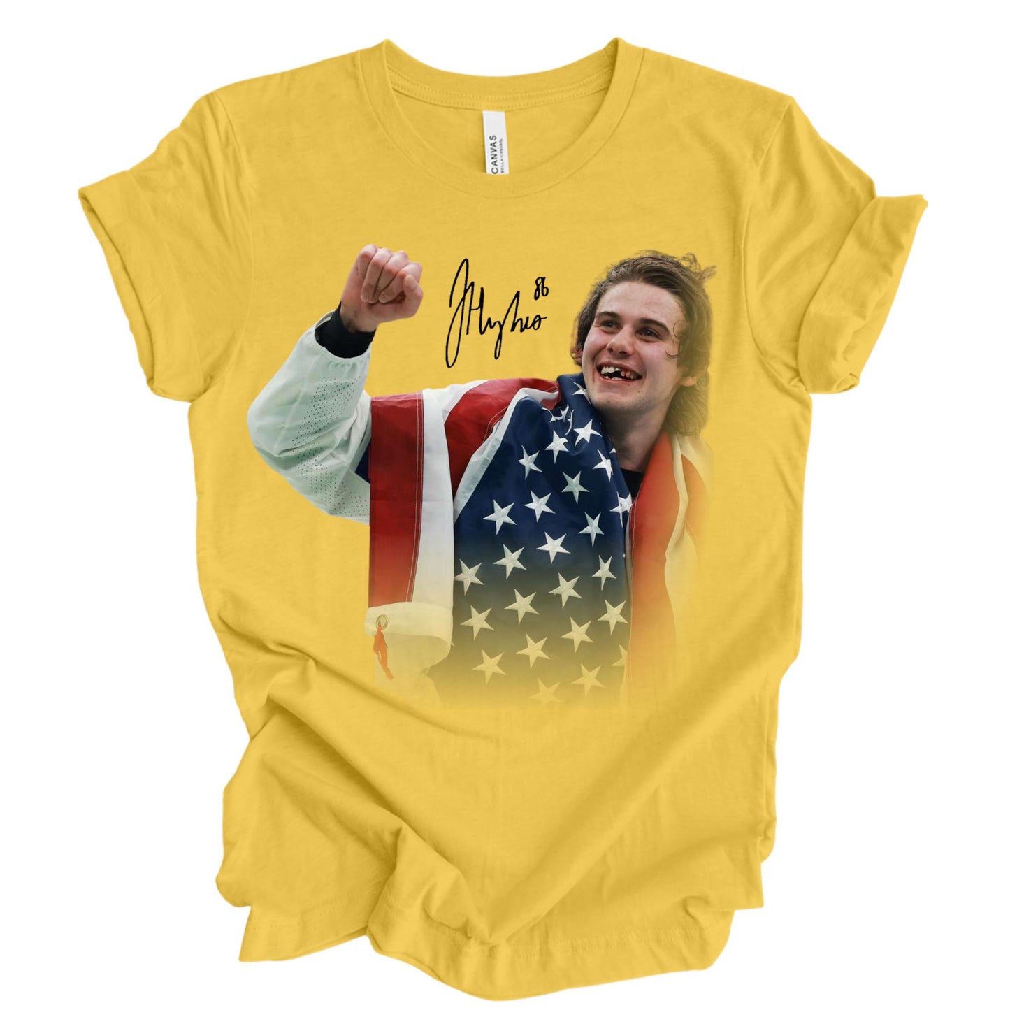 USA Hockey Shirt Jack Hughes Fan Shirts Patriotic Tee American Hockey Pride Gift