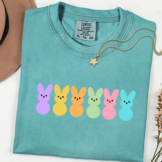 Comfort Colors® Easter Bunny Peeps Shirt, Cute Happy Easter Shirt for Women, Funny Bunny Graphic Tee, Mama Easter Shirt, Easter Teacher Gift