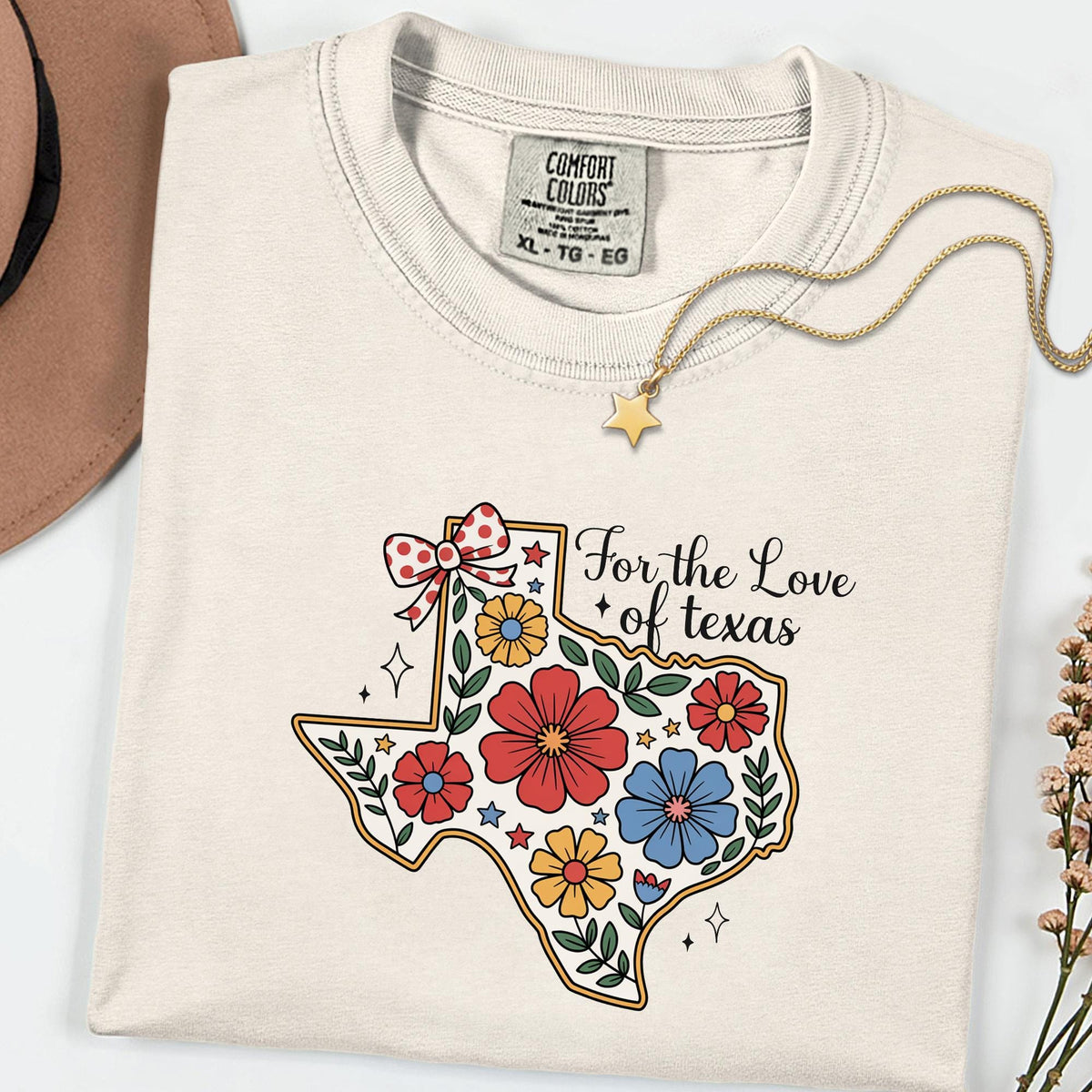 Texas Floral Map Shirt, Vintage Western State Pride Tee,Comfort Colors® Cowgirl Country Graphic Top, Texas Lover Gift