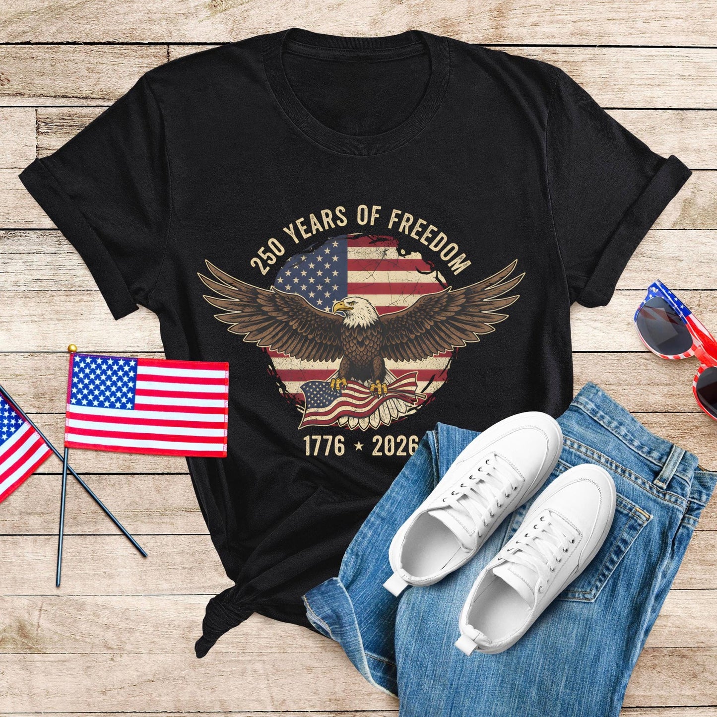 Vintage Usa 250 Shirt, 250 Years of Freedom Shirts, Usa Flag Tee 4th of July Shirt Patriotic Gift