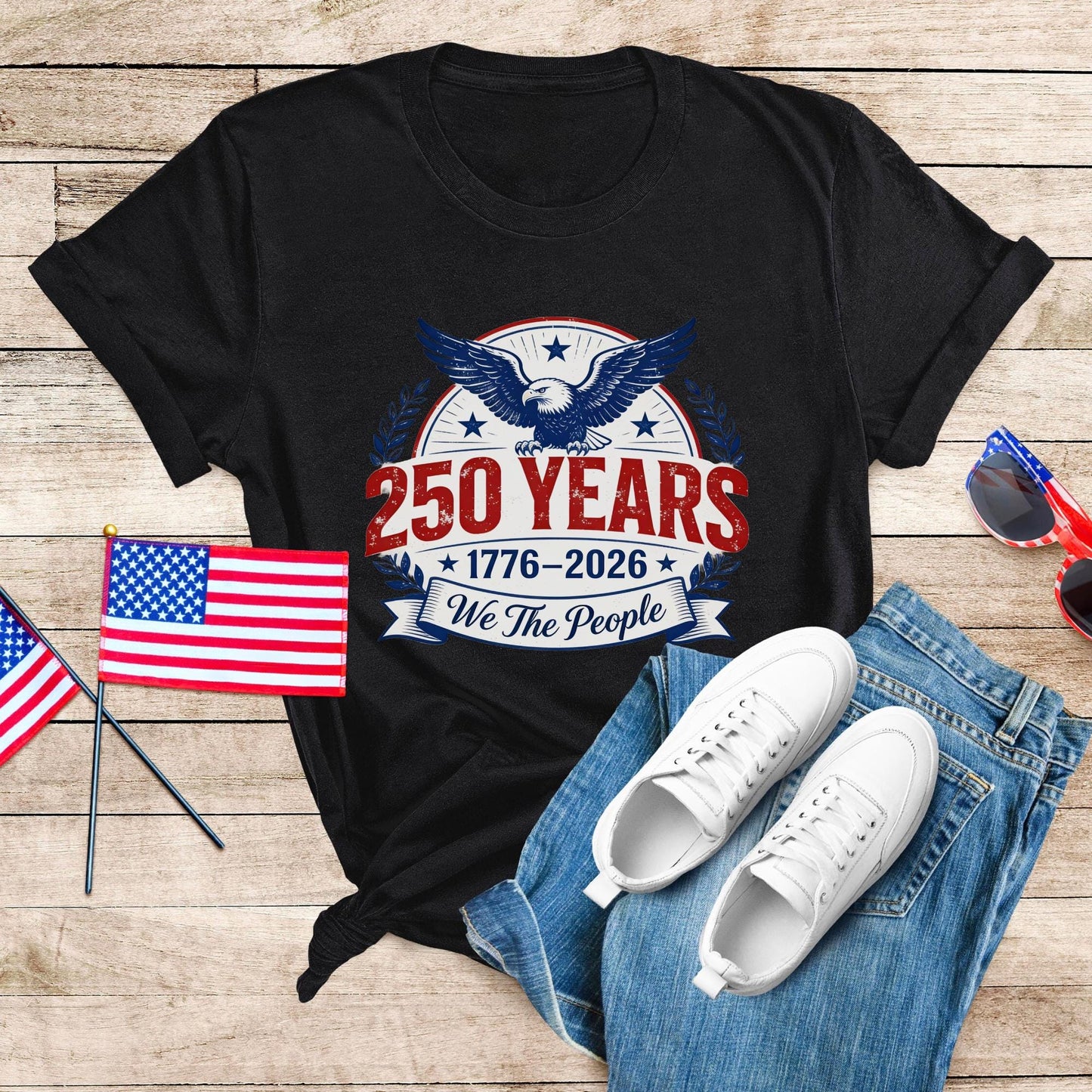 America 250th Anniversary Shirt – 1776–2026 Retro Patriotic Tee, 250 Years of Freedom Independence Day T-Shirt