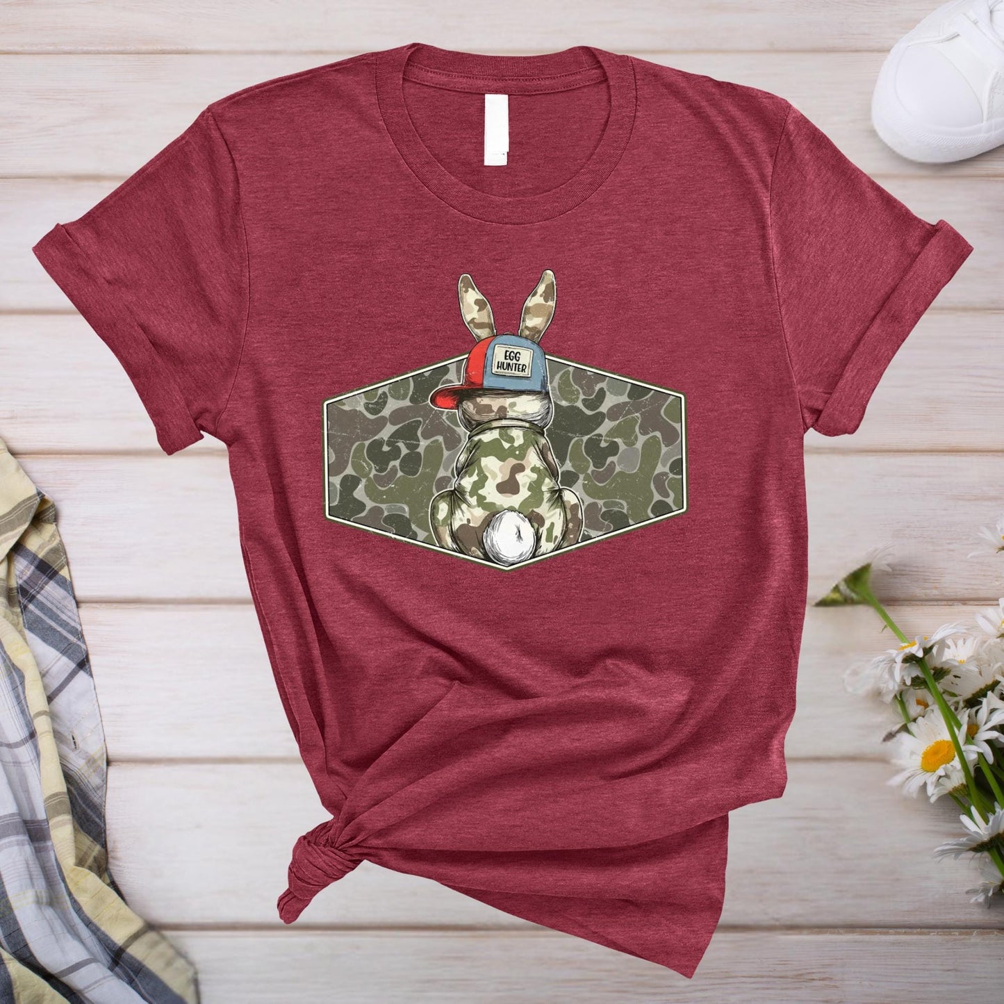 Custom Camo Easter Kids Shirt - Easter Day Toddler Tee - Matching Sibling Cousin Egg Hunting Youth & Toddler Tees