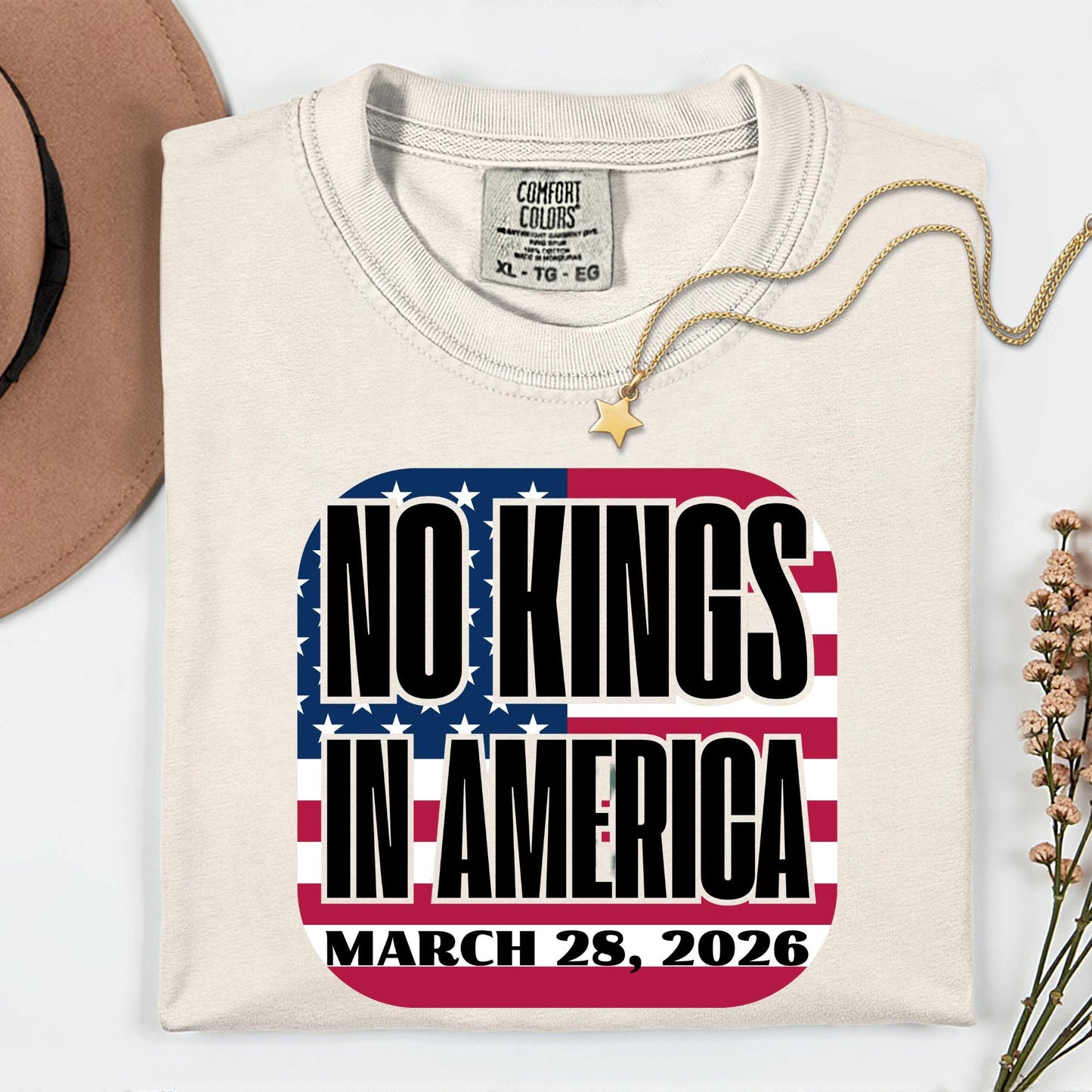 No Kings in America March 28 2026 Shirt Democracy Protest Tee