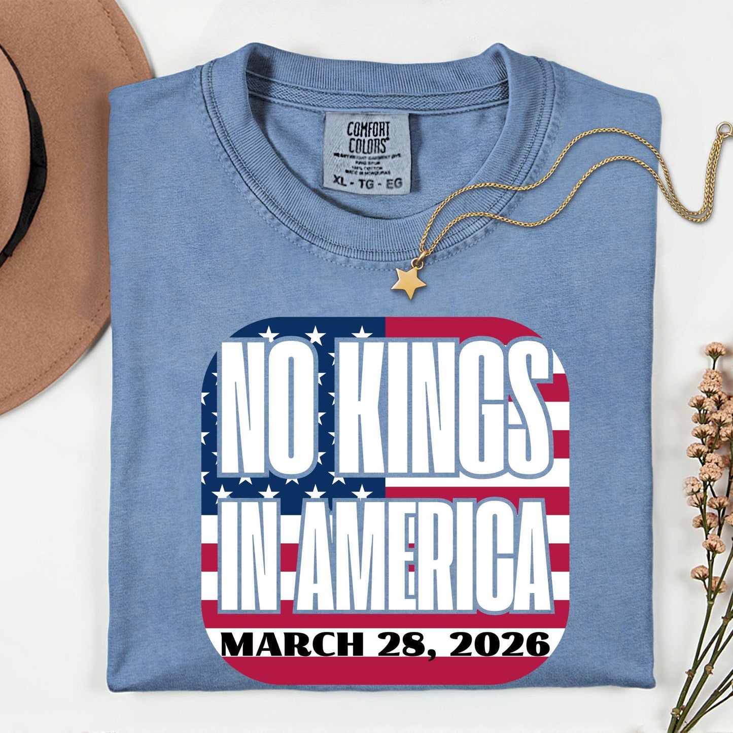 No Kings in America March 28 2026 Shirt Democracy Protest Tee