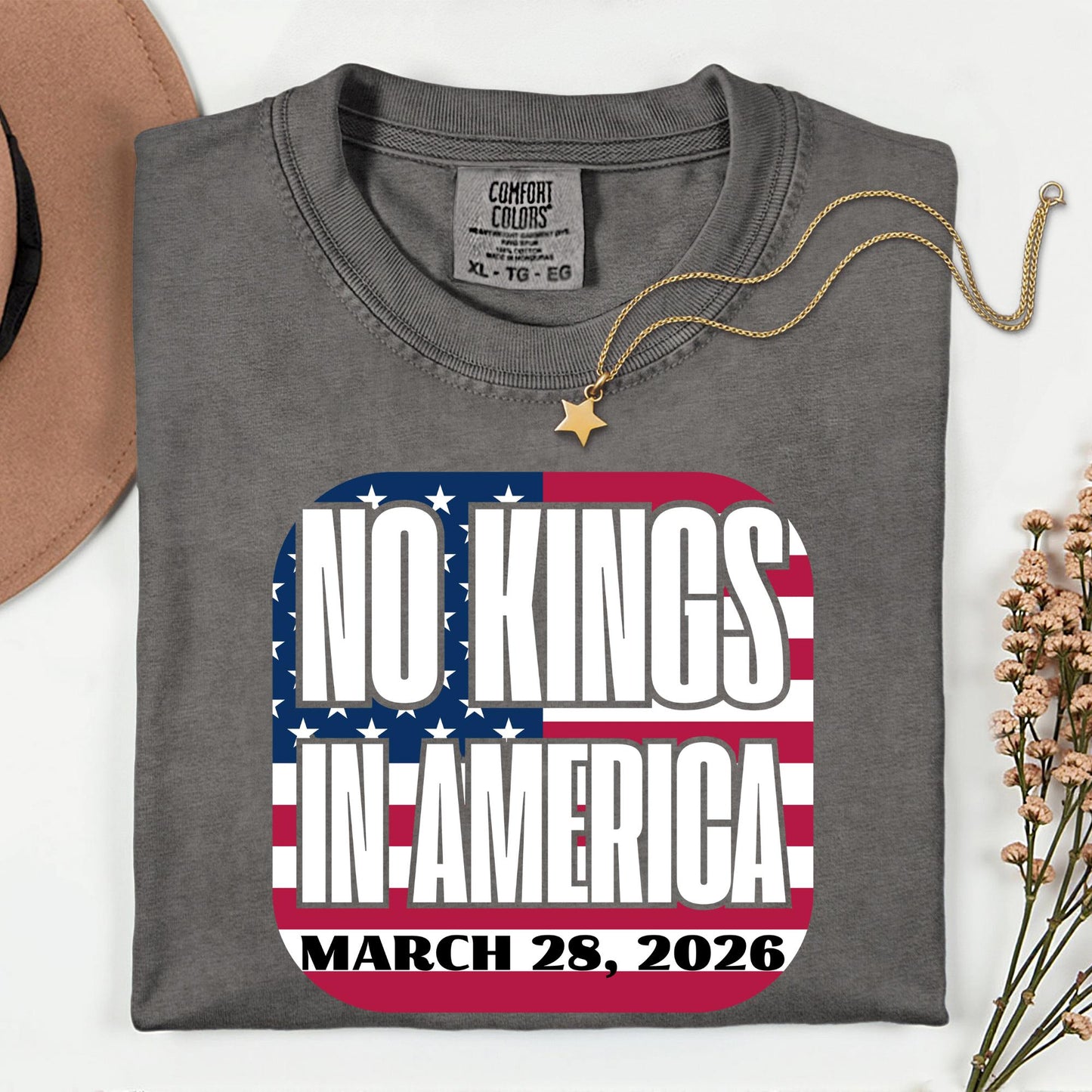 No Kings in America March 28 2026 Shirt Democracy Protest Tee