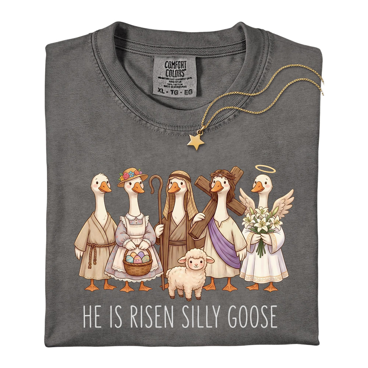 He Is Risen Silly Goose Christian Easter Comfort Colors® T-Shirt