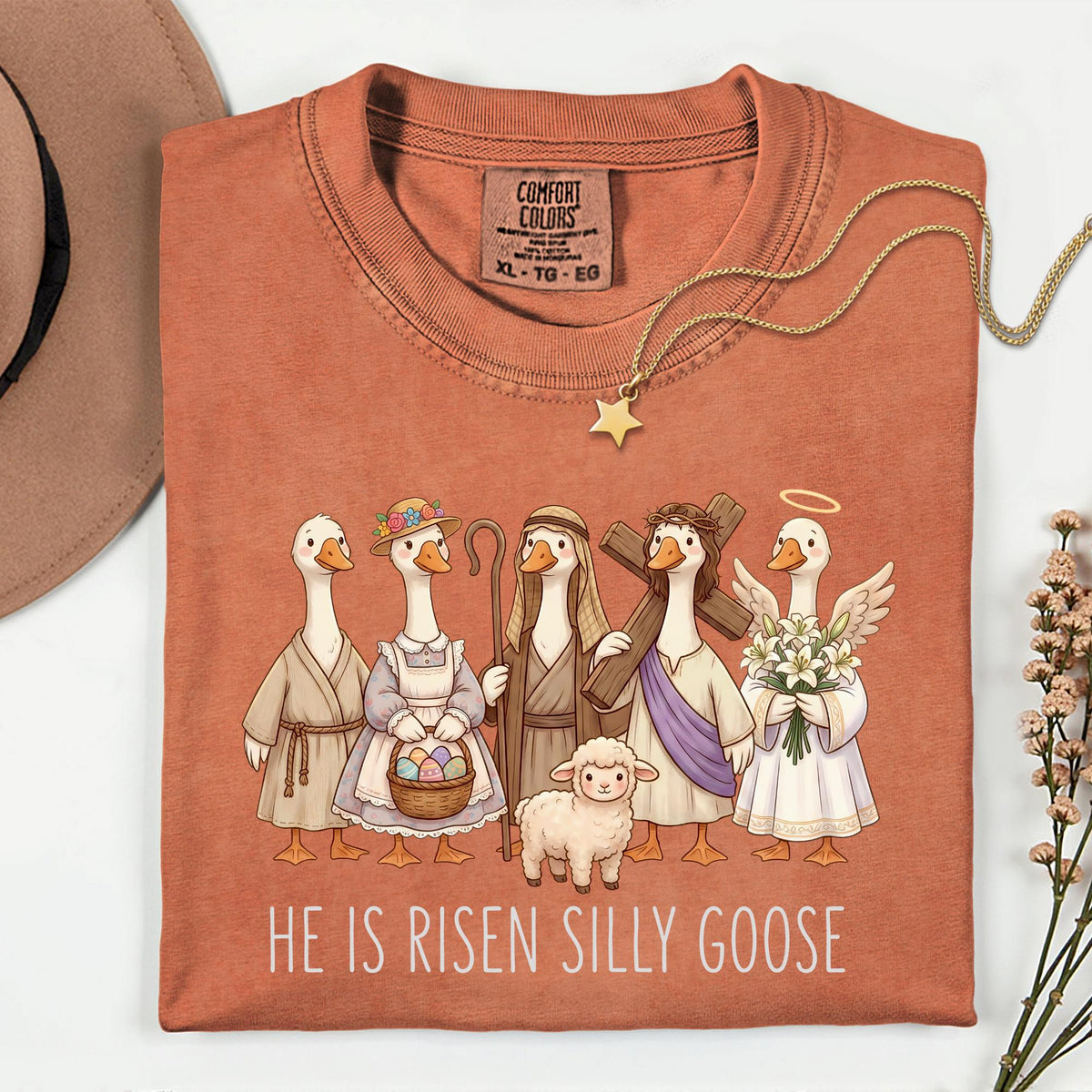 He Is Risen Silly Goose Christian Easter Comfort Colors® T-Shirt
