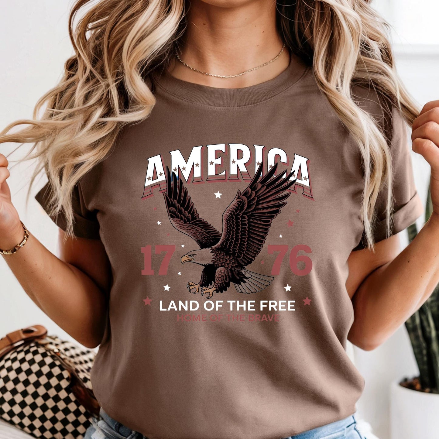 Comfort Colors® Patriotic Eagle Tee – Red White & Blue 4th of July Shirt