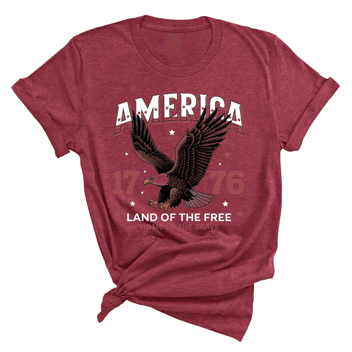 Land of the Free Home of the Brave 1776 T-Shirt