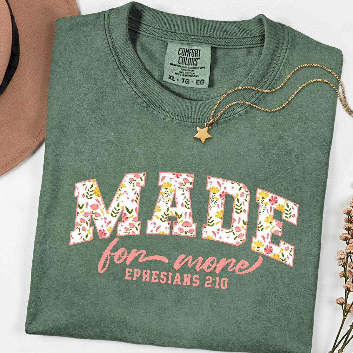 Comfort Colors® Bible Verse Shirt, Love and Grace Christian Tee, Inspirational Jesus Church Top, Faith Based Clothing Gift