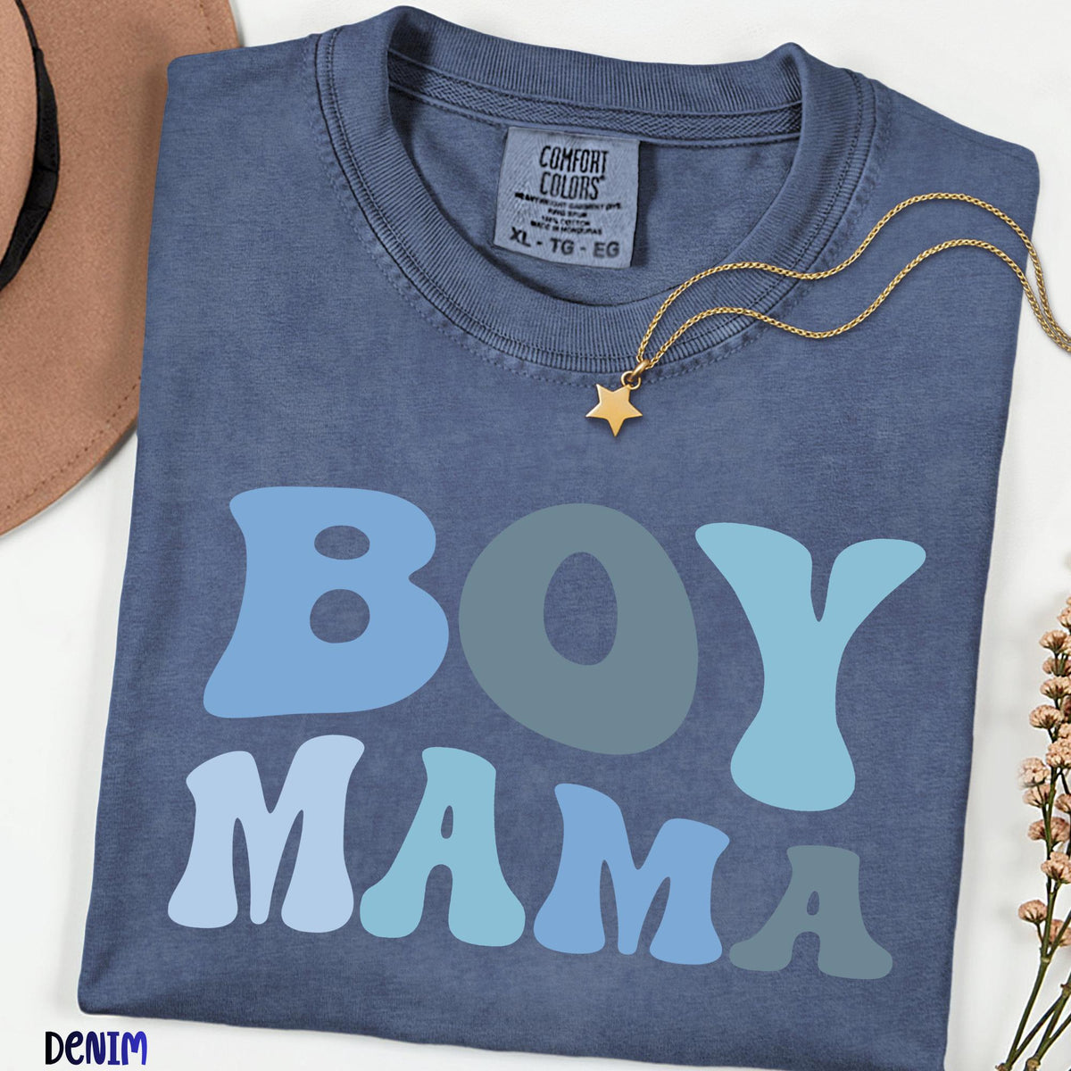 Mama Of Boys Inspired Comfort Colors® Tee, Cute Motherhood Shirt, Mom Life Graphic T-Shirt, Everyday Mama Outfit