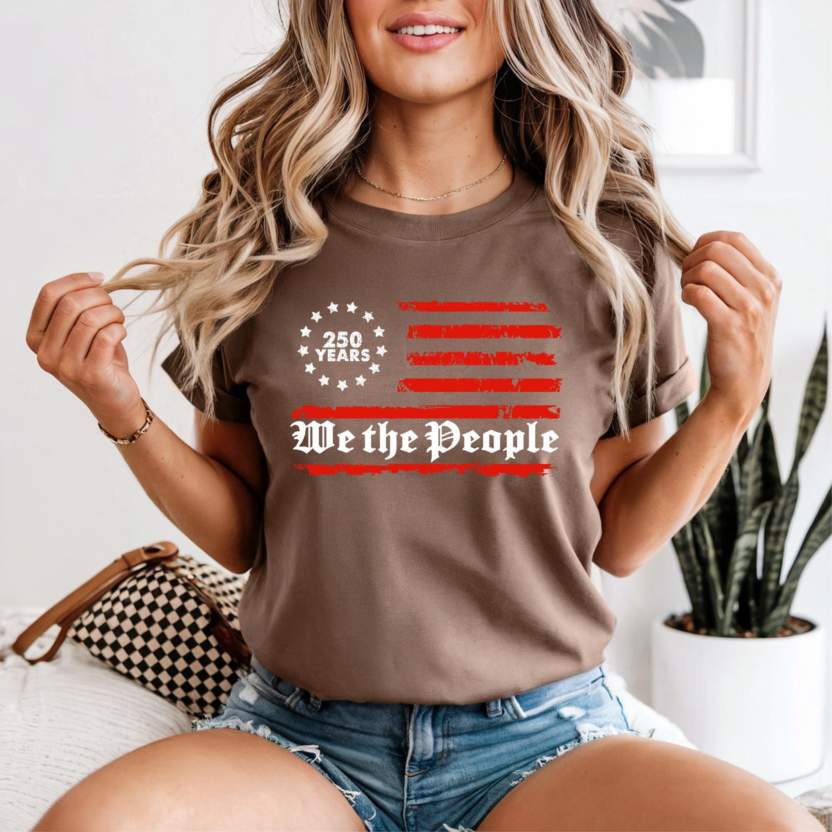 We The People 250 Years Patriotic Comfort Color®  T Shirt, Vintage USA Flag Unisex Tee, Constitutional Freedom Shirt