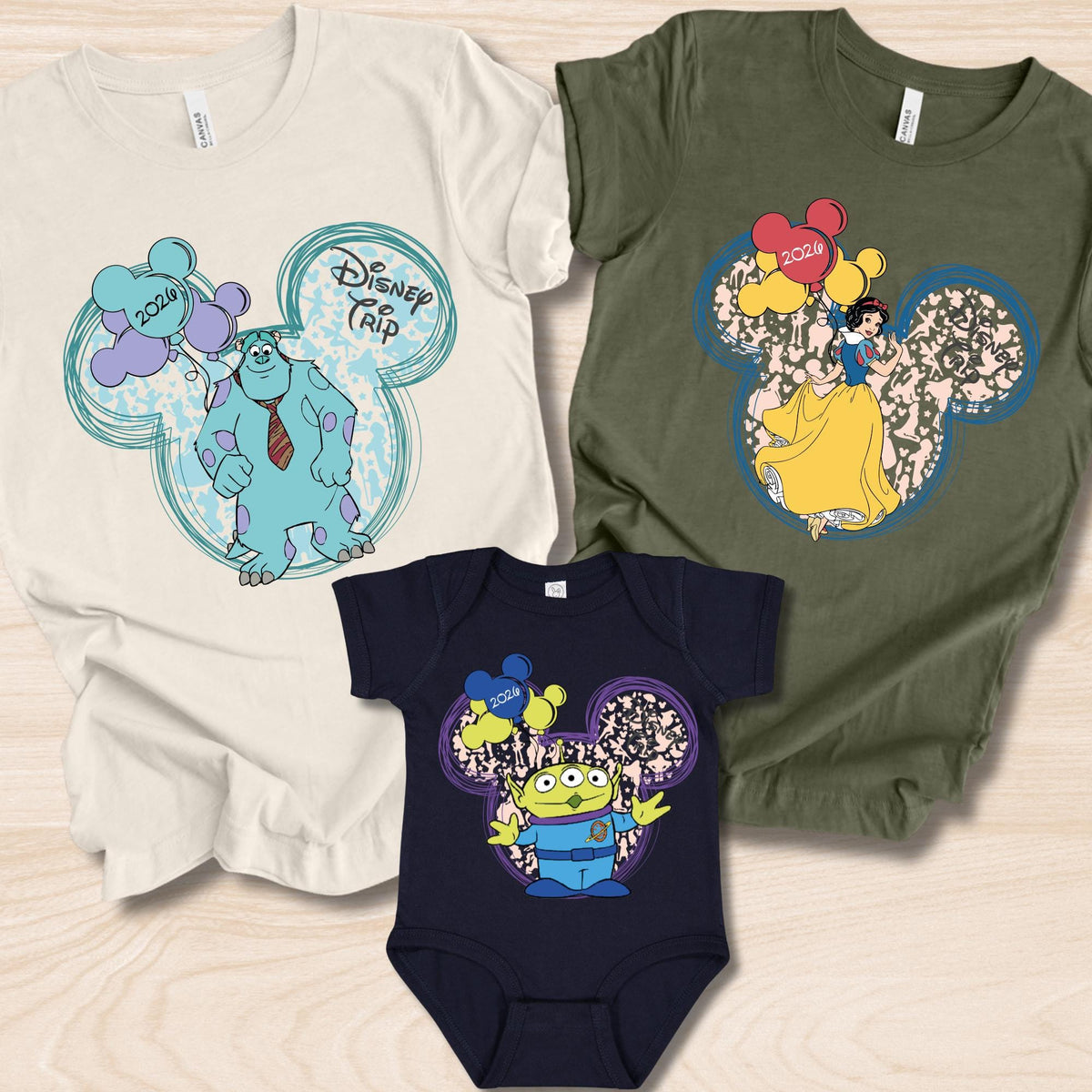 Custom Disney All Characters Shirts, Disney Family Shirt, Disneyworld Shirts, Disneyland Characters Shirt,