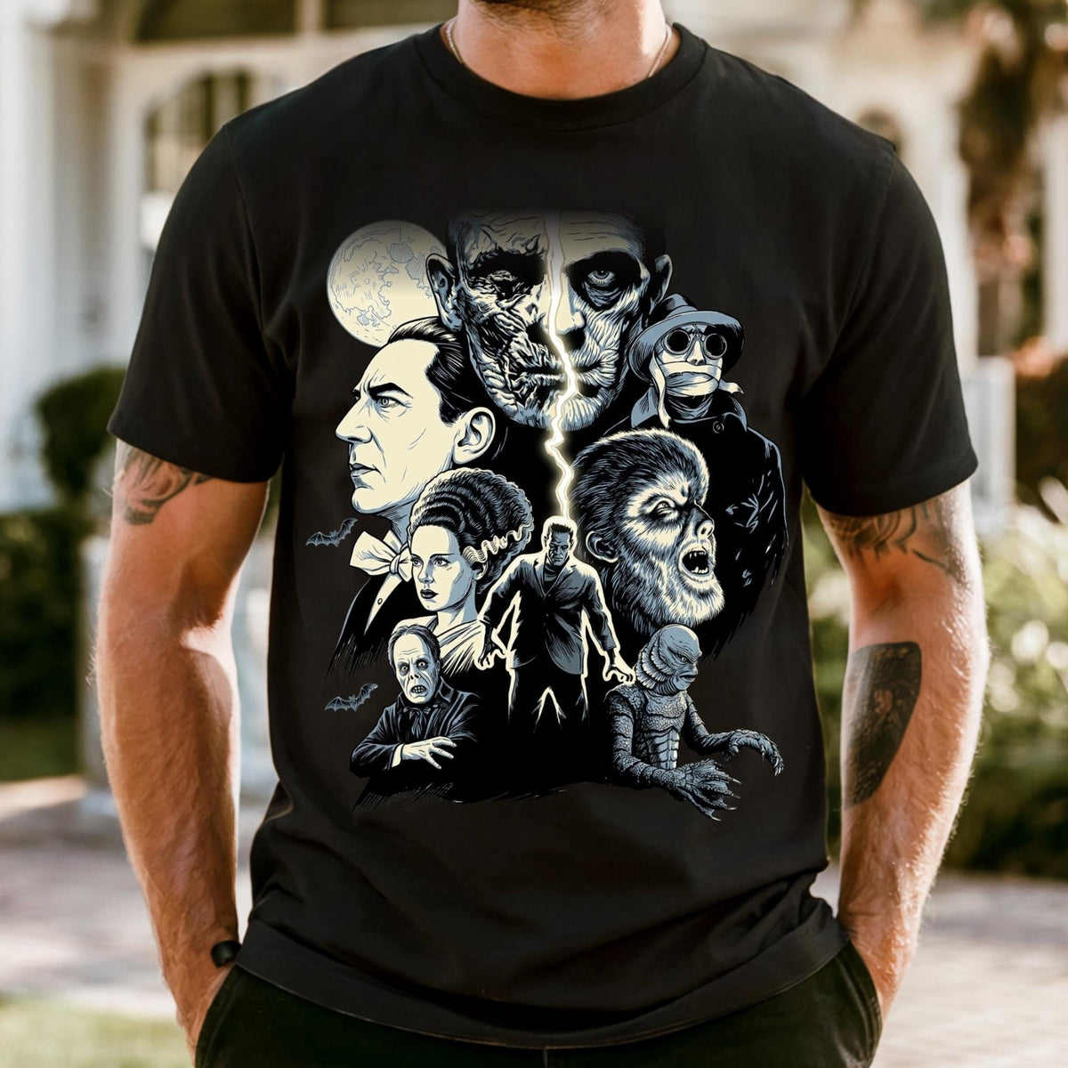 Comfort Colors® Universal Monsters Inspired Shirt, Epic Theme Park Trip Tee, Retro Horror Monsters Shirt, Gothic Creature Graphic Tee