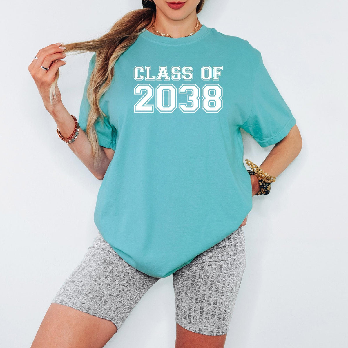 Class of 2038 Comfort Colors® Tee, First Day Kindergarten Shirt, Grow With Me Graduation Memory Gift, Kids School Keepsake Top