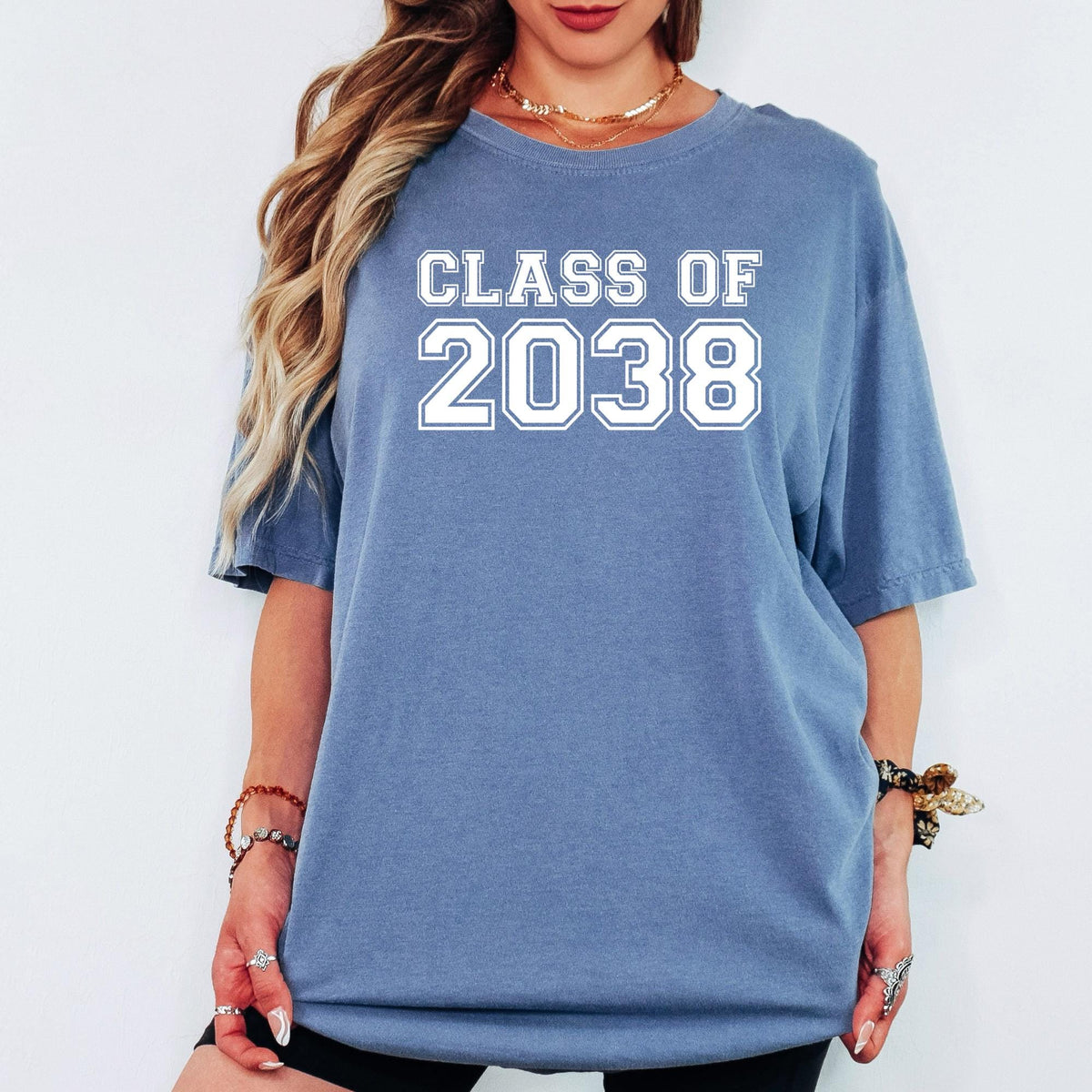 Class of 2038 Comfort Colors® Tee, First Day Kindergarten Shirt, Grow With Me Graduation Memory Gift, Kids School Keepsake Top